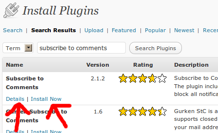 New Plugin search results